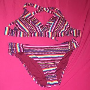MOSSIMO SUPPLY CO. RAINBOW BIKINI SET MEDIUM